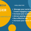 I will be your pro social manager. I will help you manage your Facebook page, Instagram account, YouTube page, and Tiktok account, I will run effective ads and also increase your organic followers.